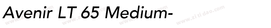 Avenir LT 65 Medium字体转换
